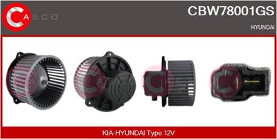 Вентилятор салона CASCO CBW78001GS для HYUNDAI TERRACAN