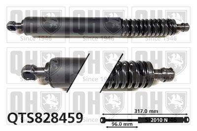Газовая пружина, крышка багажник QUINTON HAZELL QTS828459 для VW TOUAREG