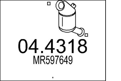 Катализатор MTS 04.4318 для MITSUBISHI COLT