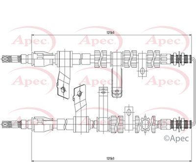 Cable Pull, parking brake APEC CAB1092