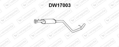 Средний глушитель выхлопных газов VENEPORTE DW17003 для DAEWOO NUBIRA