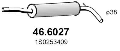 ASSO 46.6027 Глушитель выхлопных газов  для SEAT Mii (Сеат Мии)