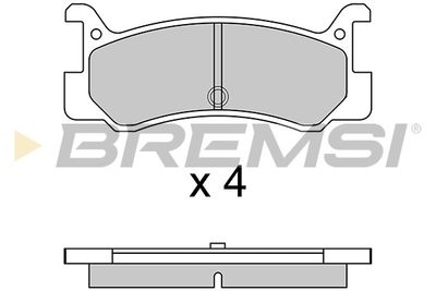 Комплект тормозных колодок, дисковый тормоз BREMSI BP2328 для DAIHATSU GRAN