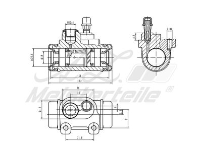 спирачно цилиндърче на колелото A.Z. Meisterteile AZMT-44-111-1089