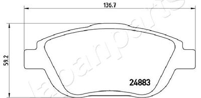 SET PLACUTE FRANA FRANA DISC JAPANPARTS PA0608AF 1