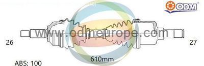 Приводной вал Multiparts 18-272012 для HONDA PRELUDE