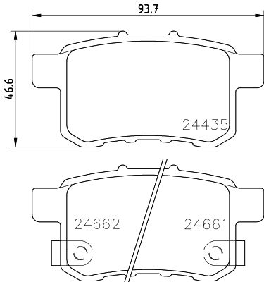 Комплект тормозных колодок, дисковый тормоз HELLA 8DB 355 028-531 для BYD F6