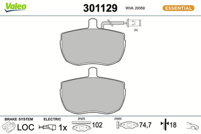 BREMSBELAGSATZ SCHEIBENBREMSE