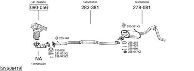 ABGASANLAGE BOSAL SYS06419
