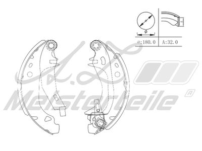 комплект спирачна челюст A.Z. Meisterteile AZMT-44-026-1182