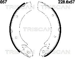 Комплект тормозных колодок TRISCAN 8100 16057 для FORD CONSUL