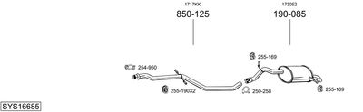 Układ wydechowy BOSAL SYS16685