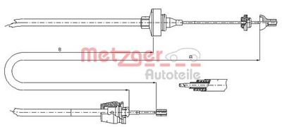 въжен механизъм, задействане на съединителя METZGER AUTOTEILE 10.2372