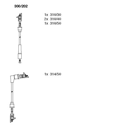 Комплект проводов зажигания BREMI 300/202 для FIAT 131