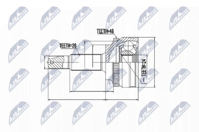 Jungčių komplektas, kardaninis velenas