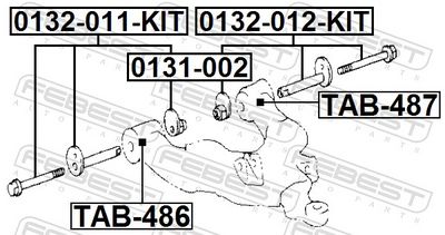 SET șURUBURI DE CORECțIE ALUNECARE FEBEST 0132012KIT 1