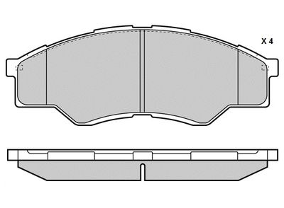 E.T.F. 12-1375 Тормозные колодки и сигнализаторы для TOYOTA HILUX VII Пикап (_N1_, _N2_, _N3_) 2.5 D-4D (KUN15_)