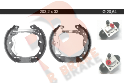 R BRAKE 79RBKT0121 Тормозные колодки барабанные  для SUZUKI SX4 (Сузуки Сx4)