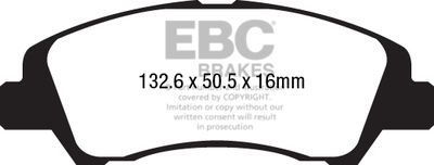 Комплект тормозных колодок, дисковый тормоз EBC Brakes DPX2218 для HYUNDAI i10