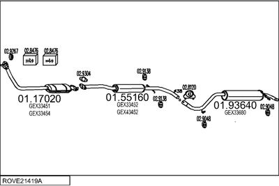 SISTEM DE ESAPAMENT MTS ROVE21419A003241