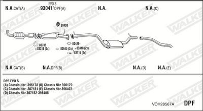 Изпускателна система WALKER VOH28567A