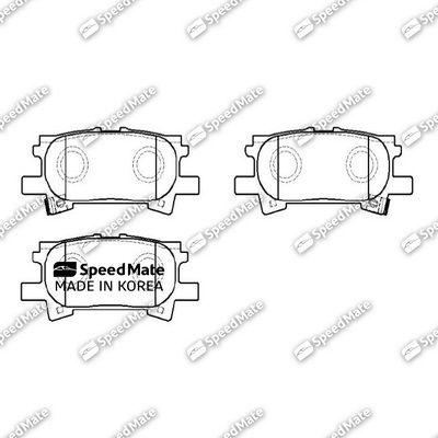 Комплект тормозных колодок, дисковый тормоз SpeedMate SM-BPJ016 для TOYOTA (GAC) HIGHLANDER