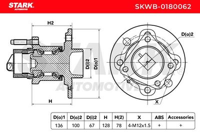 комплект колесен лагер STARK SKWB-0180062