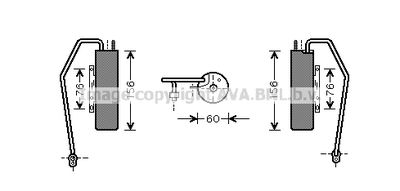 AVA-QUALITY-COOLING OLD398 Осушувач кондиціонера для CADILLAC (Кадиллак)