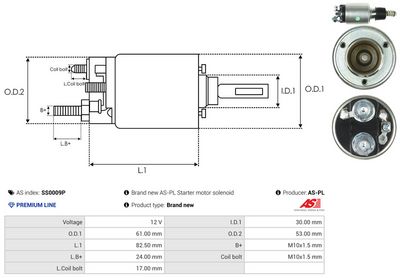 SOLENOID ELECTROMOTOR AS-PL SS0009P 3