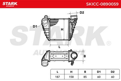 интеркулер (охладител за въздуха на турбината) STARK SKICC-0890059