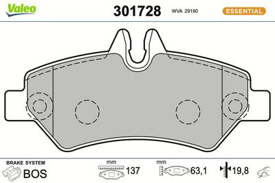 SET PLACUTE FRANA FRANA DISC VALEO 301728