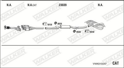 Изпускателна система WALKER VWK015547
