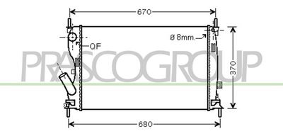 Радиатор, охлаждение двигателя PRASCO FD340R005 для FORD FUSION
