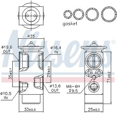 Expansion Valve, air conditioning 999325