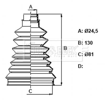 Bellow, drive shaft Borg & Beck BCB6337