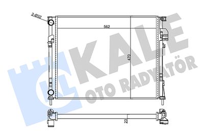 Радиатор, охлаждение двигателя KALE OTO RADYATÖR 356890 для RENAULT TRAFIC