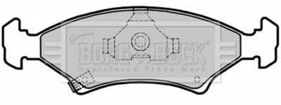 Комплект тормозных колодок, дисковый тормоз BORG & BECK BBP1610 для KIA SEPHIA