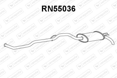 Глушитель выхлопных газов конечный VENEPORTE RN55036 для RENAULT TWINGO