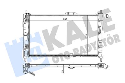 Радиатор, охлаждение двигателя KALE OTO RADYATÖR 357055 для DAEWOO ESPERO