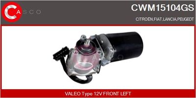 Двигатель стеклоочистителя CASCO CWM15104GS для LANCIA ZETA