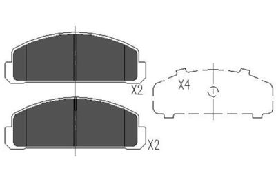 Sada brzdových destiček, kotoučová brzda KAVO PARTS KBP-4515