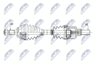 Приводной вал NTY NPW-CT-077 для CITROËN DS4