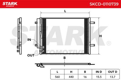 кондензатор, климатизация STARK SKCD-0110739