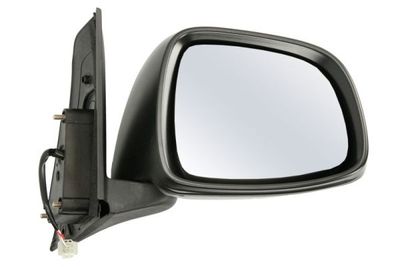 Zijspiegel Rechts (elektrisch, in reliëf, met verwarming, under-coated) past: SUZUKI SX4 06.06-12.15