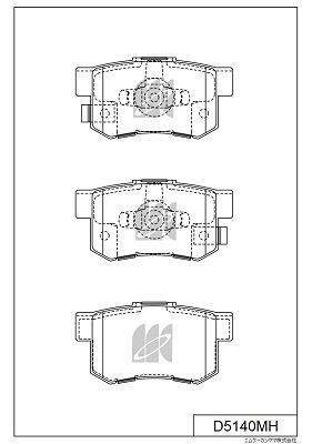 Комплект тормозных колодок, дисковый тормоз MK Kashiyama D5140MH для HONDA ELEMENT