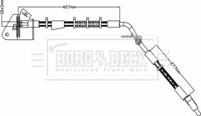 Brake Hose Borg & Beck BBH8209