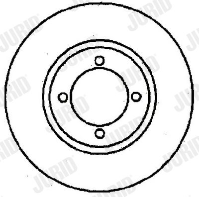 Тормозной диск JURID 561165J для DAIHATSU CHARMANT