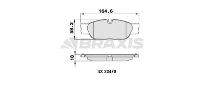 BRAXIS AA0217 Тормозные колодки и сигнализаторы  для JAGUAR S-TYPE II (X200) 2.7 D