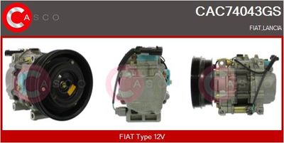 CASCO CAC74043GS Компрессор кондиционера  для FIAT PUNTO (176_) 1.2 16V