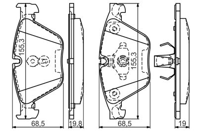 Brake Pad Set, disc brake 0 986 494 549